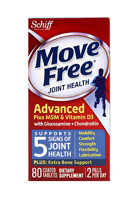 Schiff Move Free氨糖软骨素/Move Free维骨力蓝瓶80粒